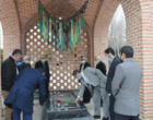 غبارروبی مزار شهدای گمنام دانشگاه ارومیه به مناسبت شهادت شهید باکری