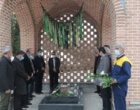 غبارروبی مزار شهدای گمنام دانشگاه ارومیه به مناسبت شهادت شهید باکری