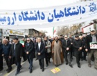 حضور پرشور دانشگاهیان دانشگاه ارومیه در راهپیمایی روز قدس