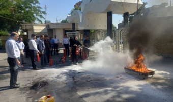 برگزاری مانور عملیاتی اطفای حریق در دانشکده ادبیات و علوم انسانی و بیمارستان دامپزشکی دانشگاه ارومیه