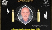 پیام تسلیت دکتر علیجانپور رئیس دانشگاه ارومیه،‌ در پی درگذشت دکتر سید مهدی رضوی روحانی، استاد برجسته و ریاست اسبق دانشگاه ارومیه  