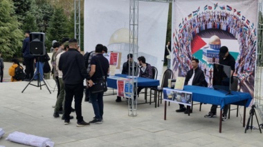 برپایی خیمه مقاومت در حمایت از مردم مظلوم فلسطین در دانشگاه ارومیه
